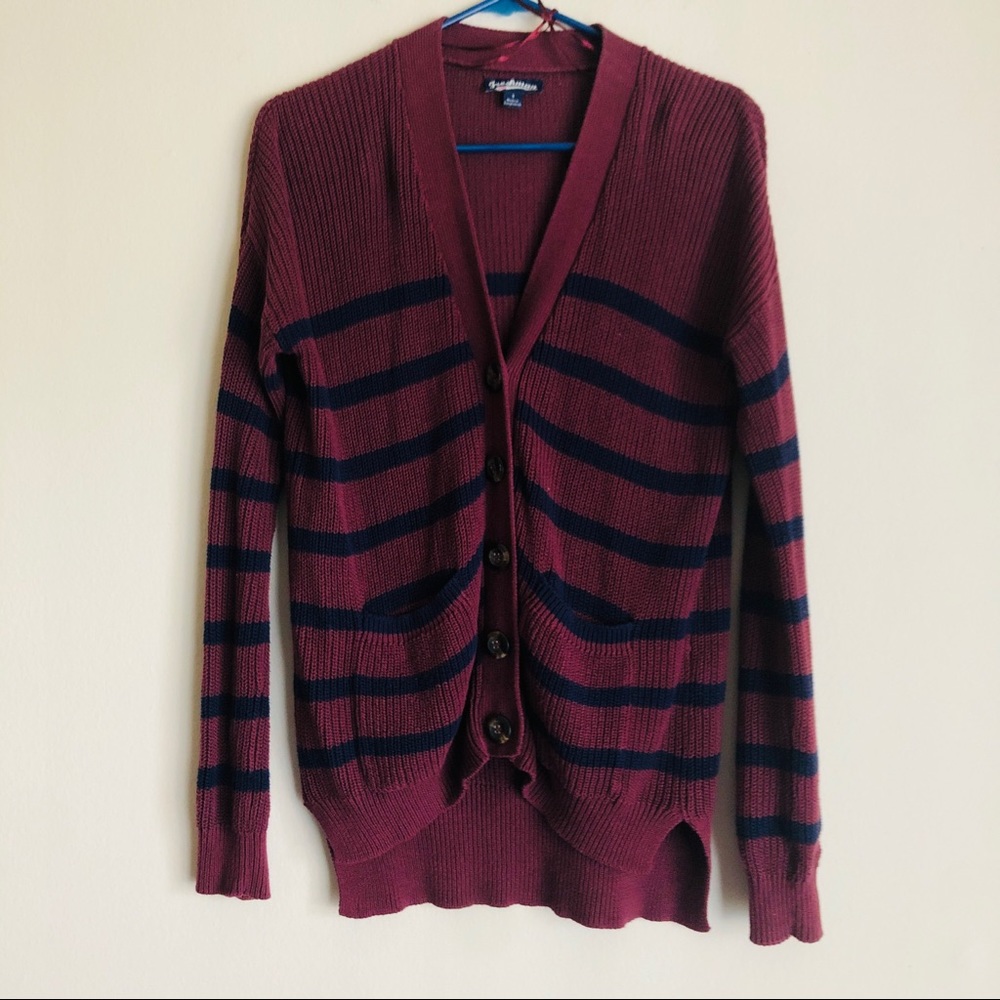 ⭐️ Freshman 1996 Striped Shaker Cardigan Sweater